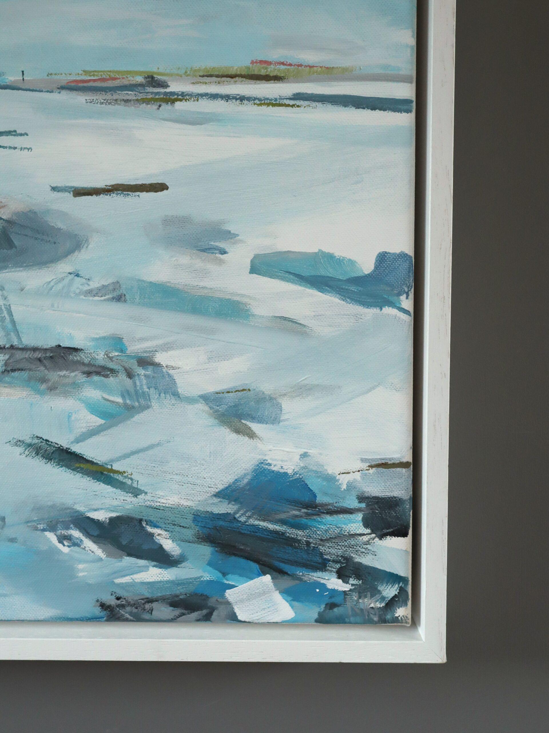 Contemporary Original British Coastal Landscape Acrylic Painting - St Michael's For Sale 4