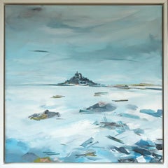 Contemporary Original British Coastal Landscape Acrylic Painting - St Michael's