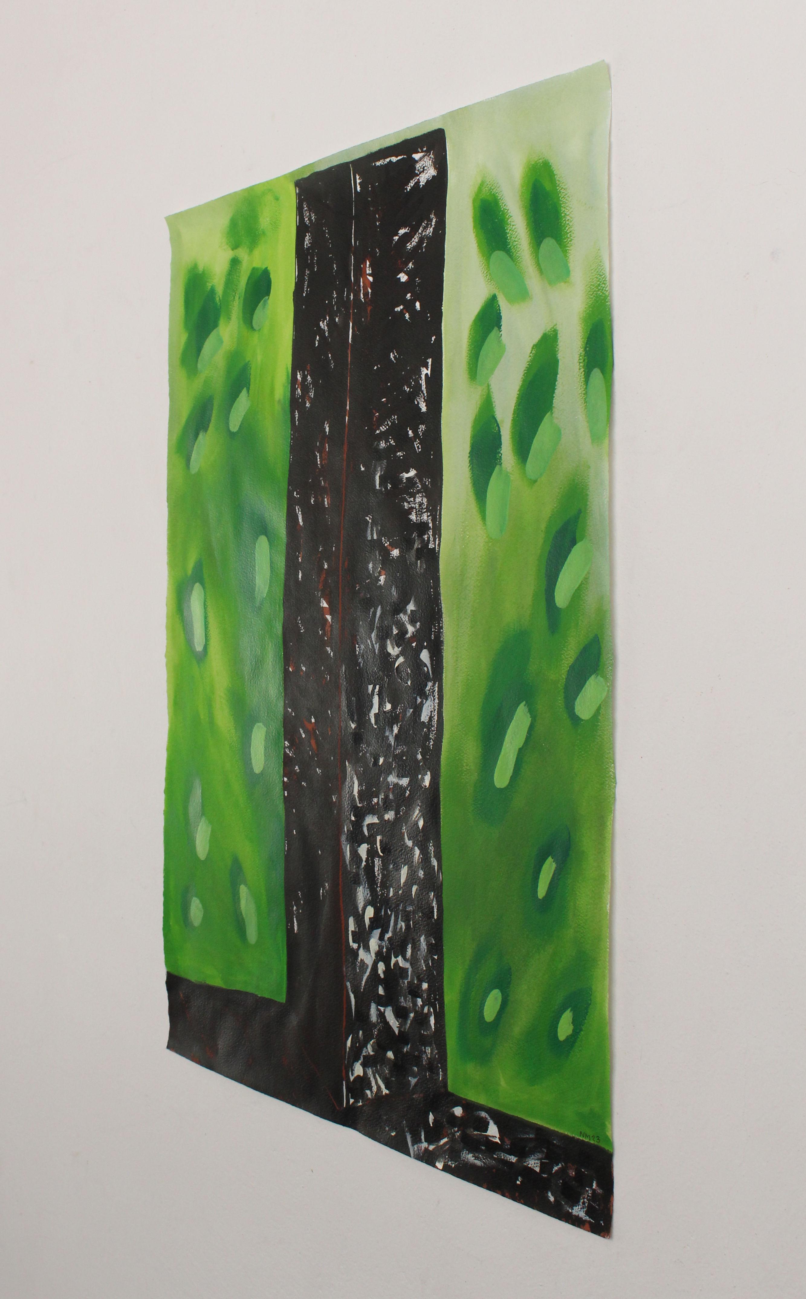 Black Tower, Nicky Marais, Acrylfarbe und Tinte auf Kunstpapier, Gemälde – Painting von Nicky Marais 