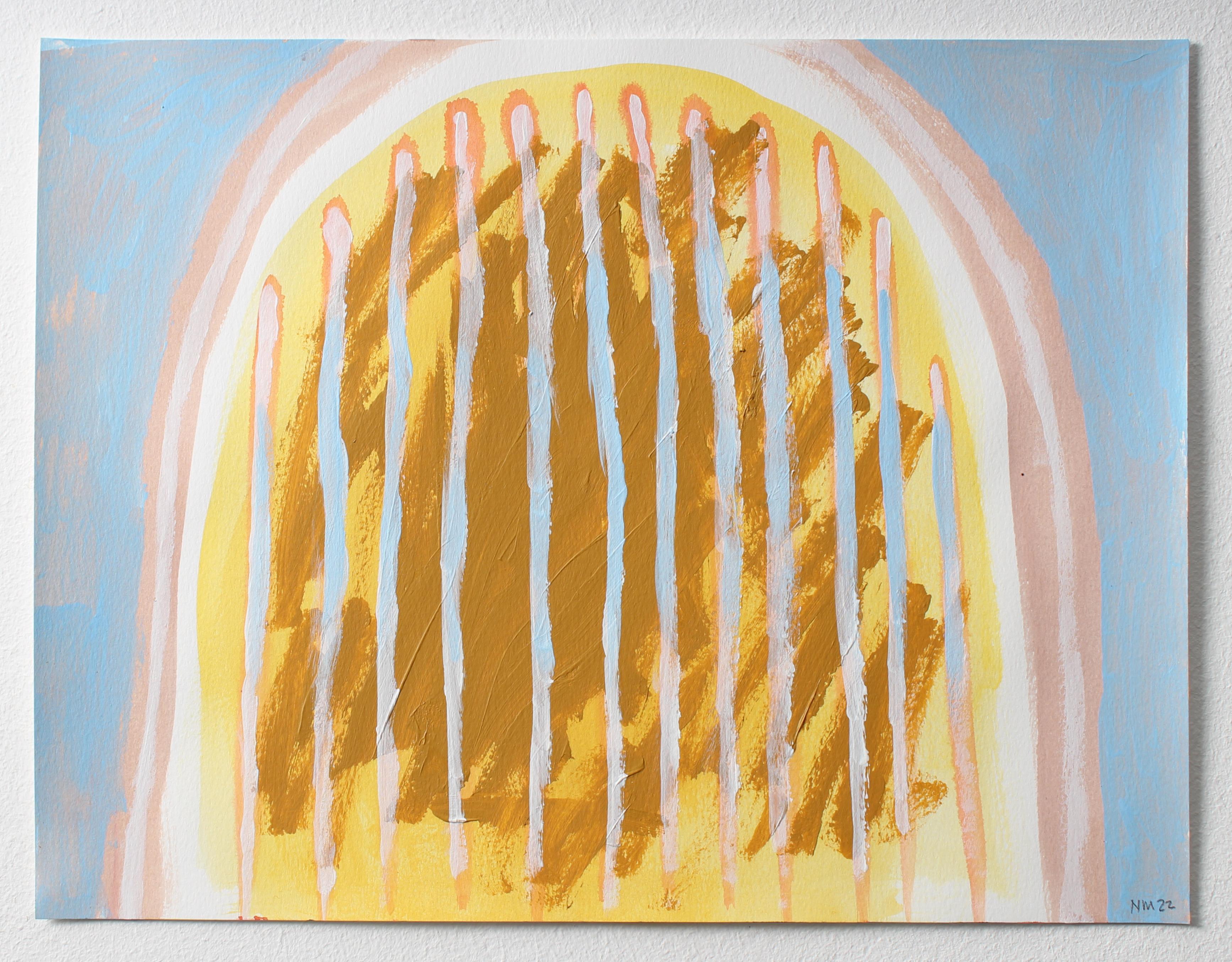 Série Temple Cross Purpose 1, Nicky Marais, peinture abstraite