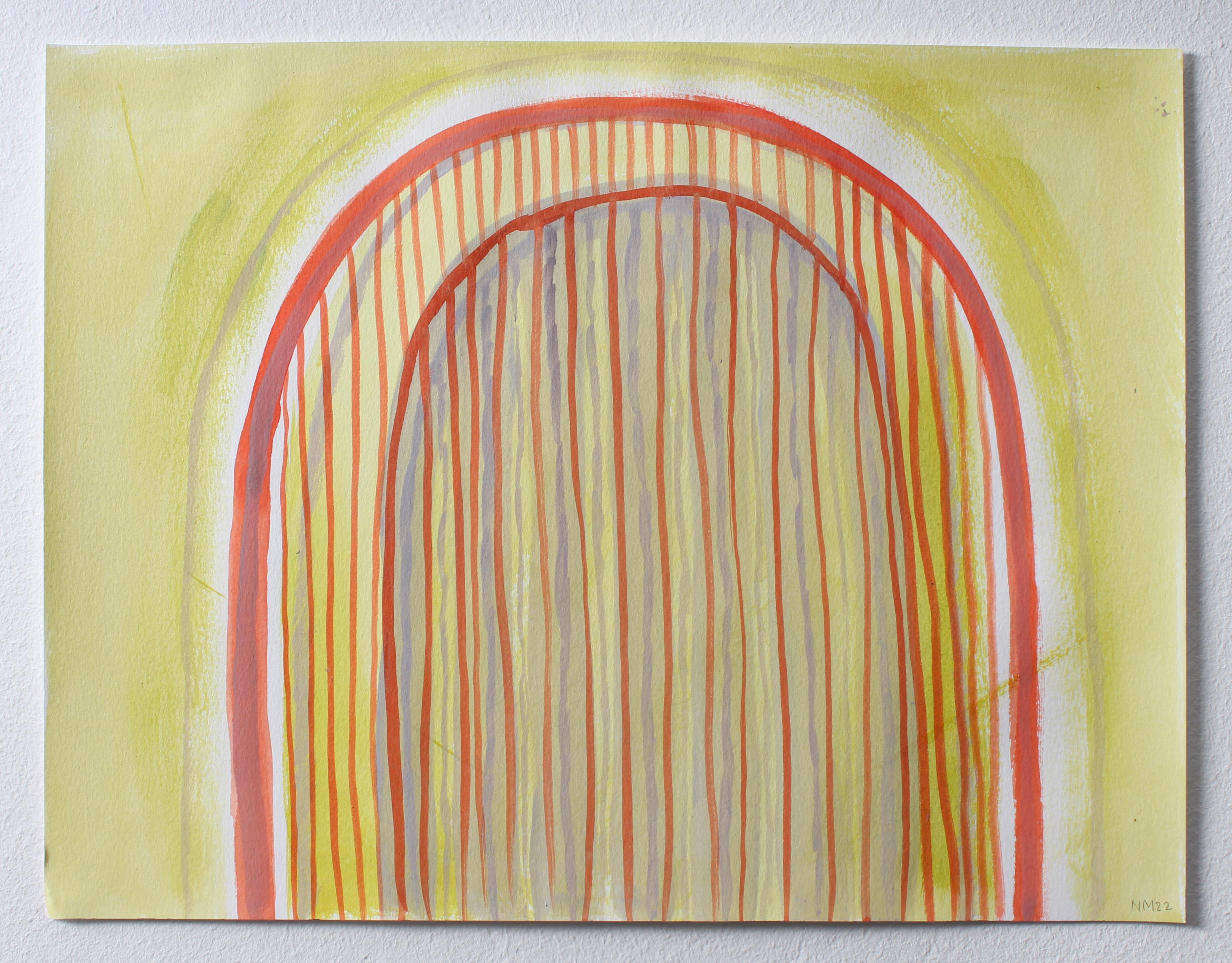 Abstract Painting Nicky Marais  - « Cross Purpose Temple Series 3 », Nicky Marais, peinture abstraite