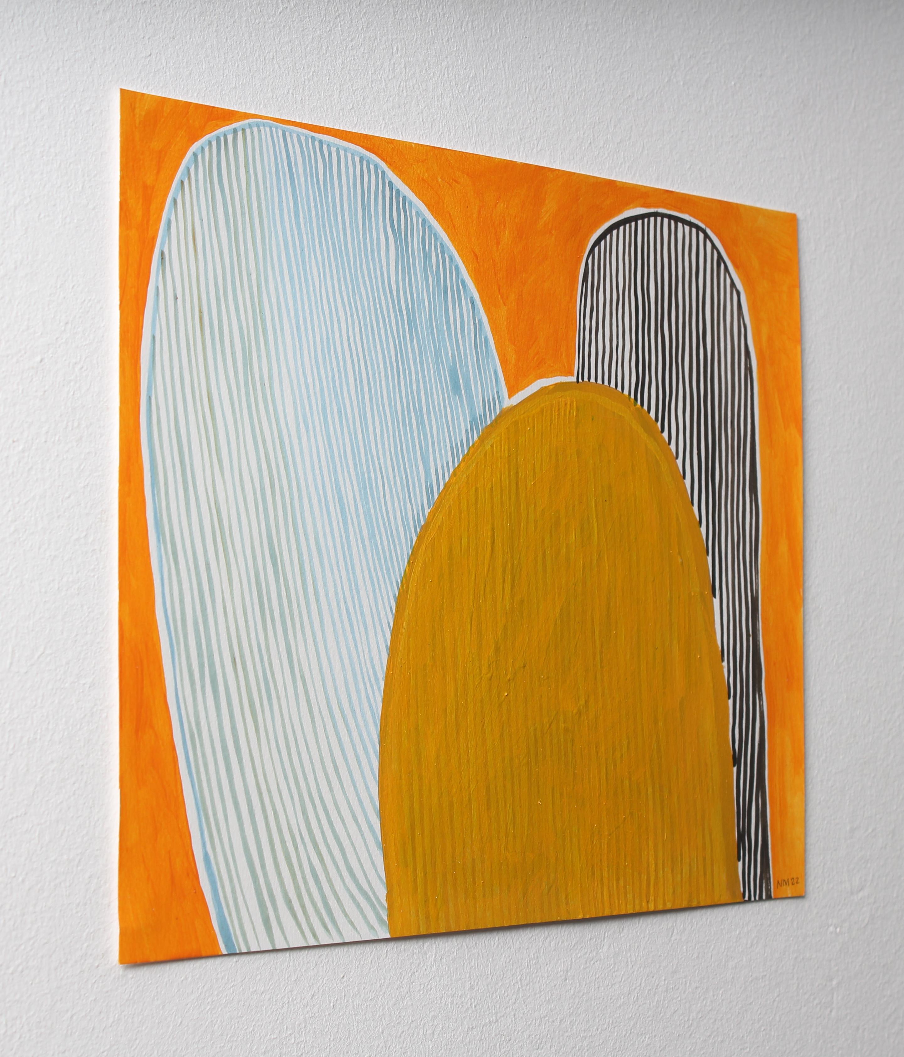 Cross Purpose Temple Series 7, Nicky Marais, peinture abstraite - Abstrait Painting par Nicky Marais 