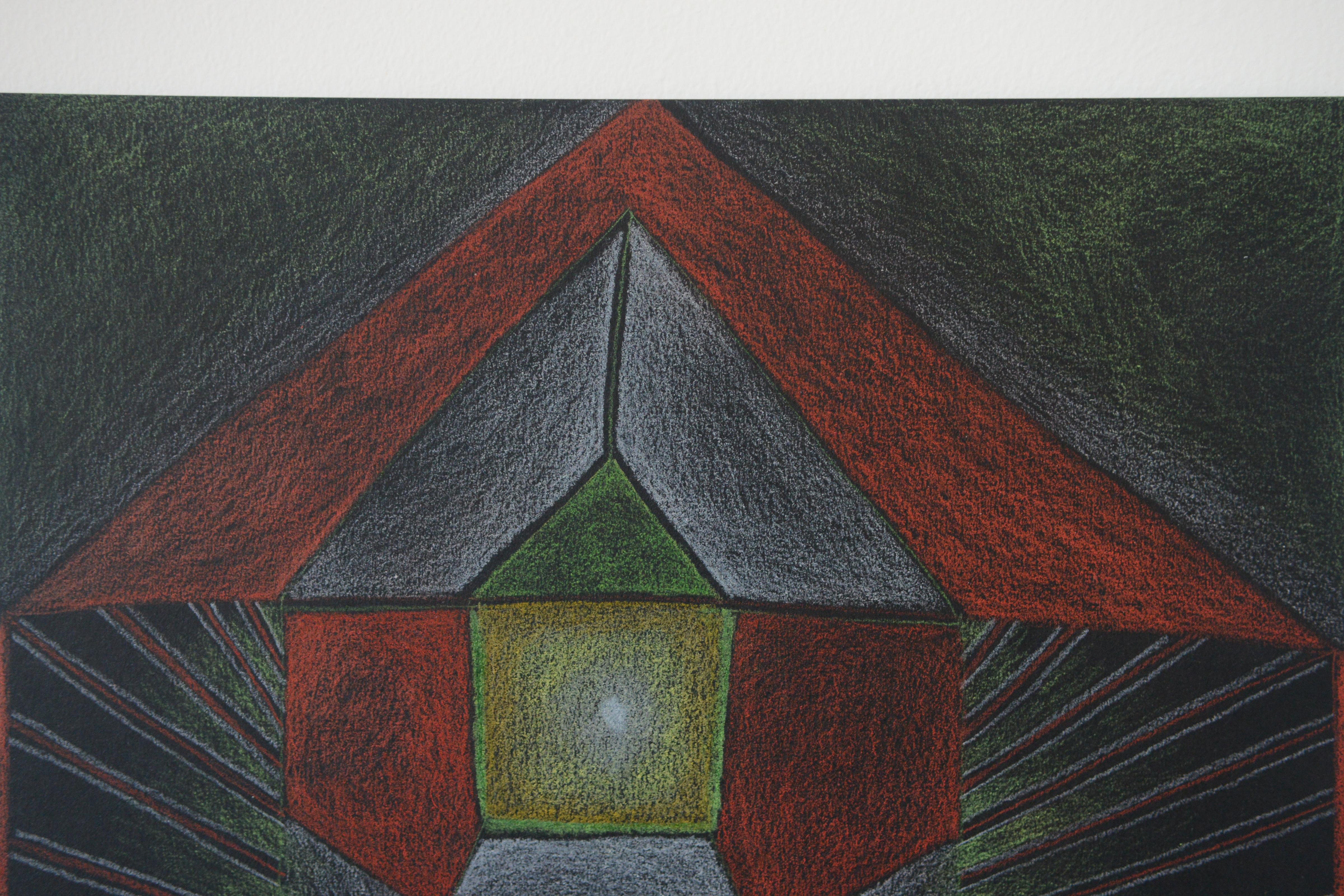 Opening Houses on Black 2, 2022. Coloured pencil on black paper, 20 x 20cm

Nicky Marais (b. 1962) is a Namibian artist, educator and activist. Marais is well-known for her abstract artworks created using a personal vocabulary of abstract forms and