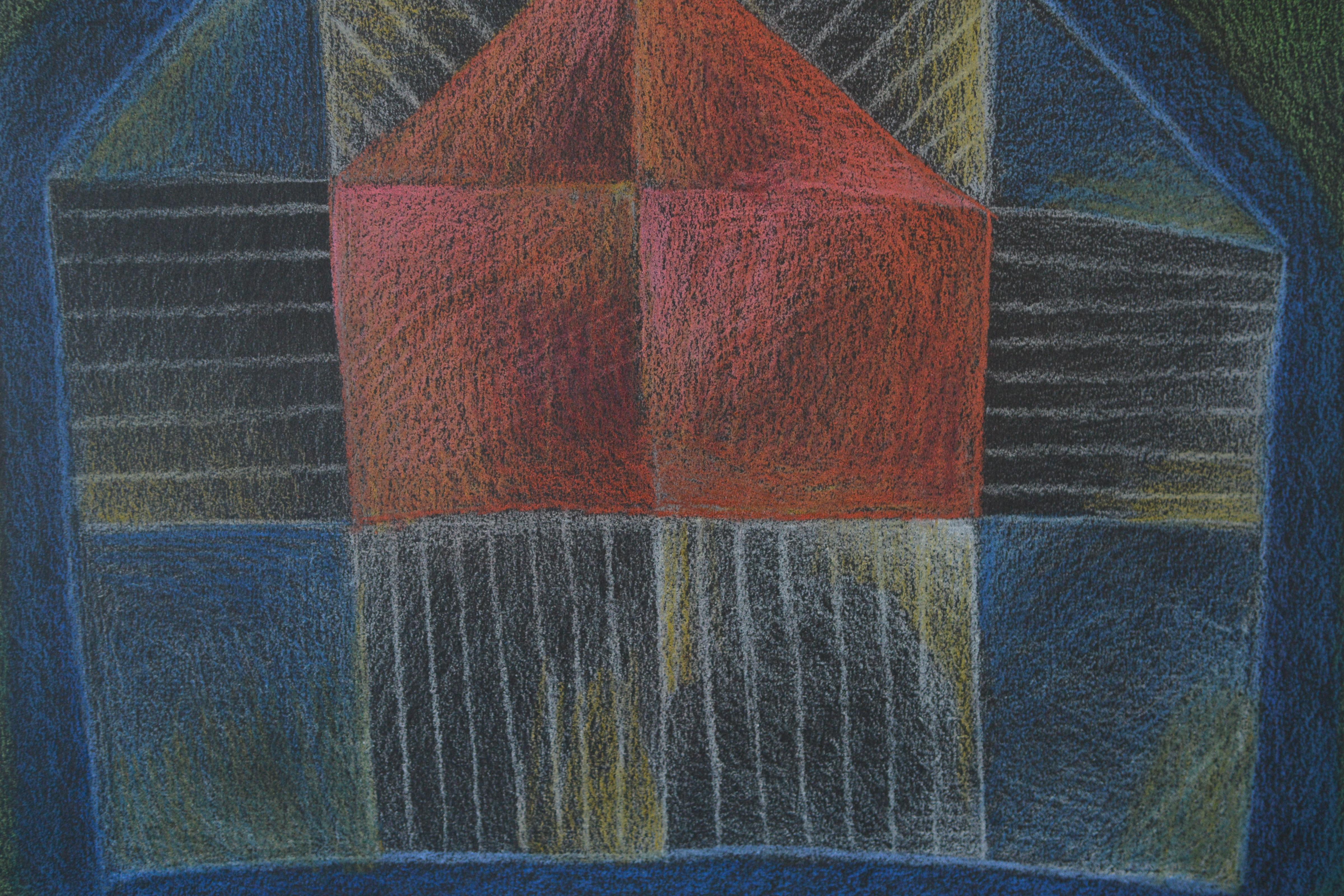 Opening Houses on Black 5, Nicky Marais, drawing - Abstract Art by Nicky Marais 