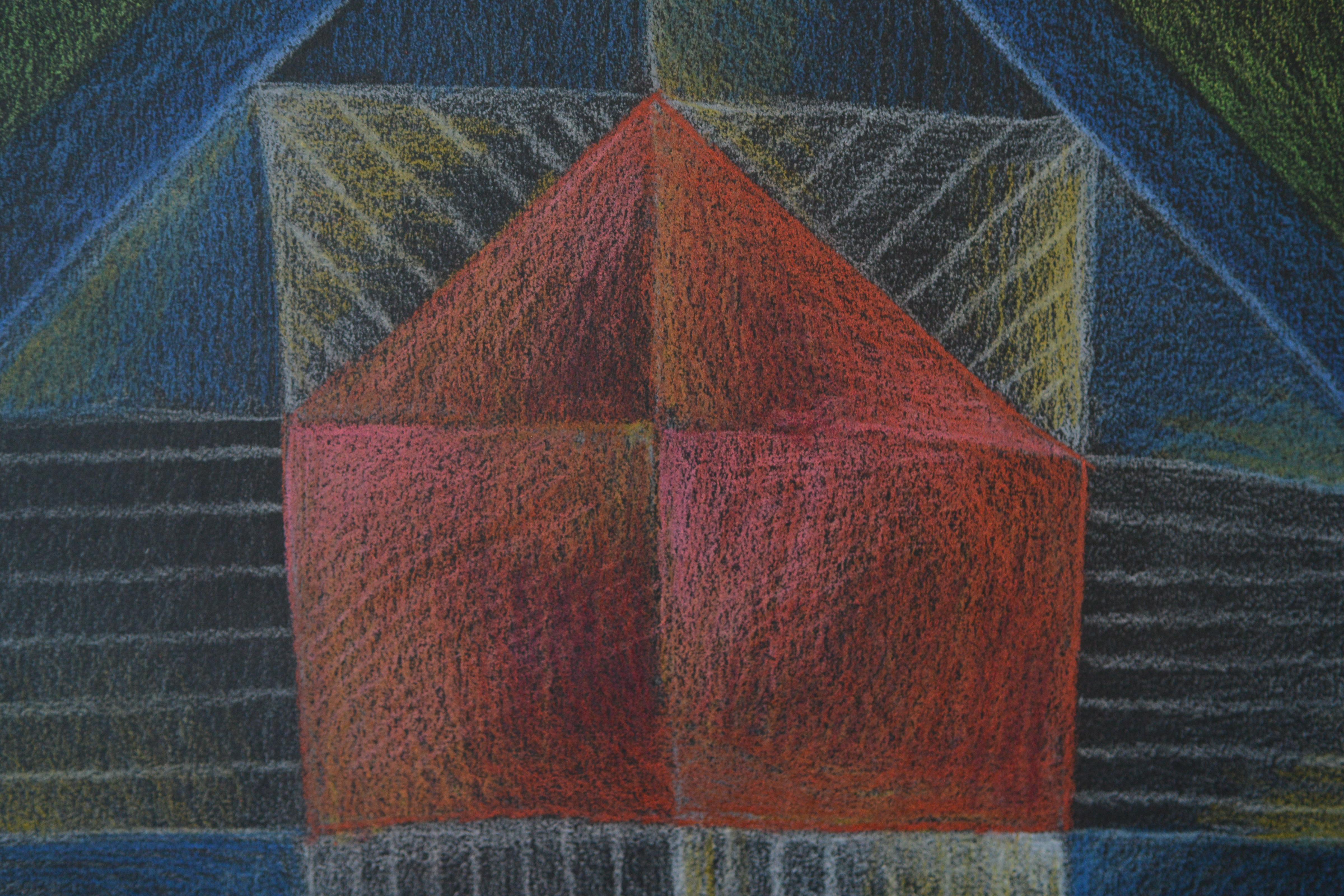 Opening Houses on Black 5, 2022. Coloured pencil on black paper, 20 x 20cm

Nicky Marais (b. 1962) is a Namibian artist, educator and activist. Marais is well-known for her abstract artworks created using a personal vocabulary of abstract forms and