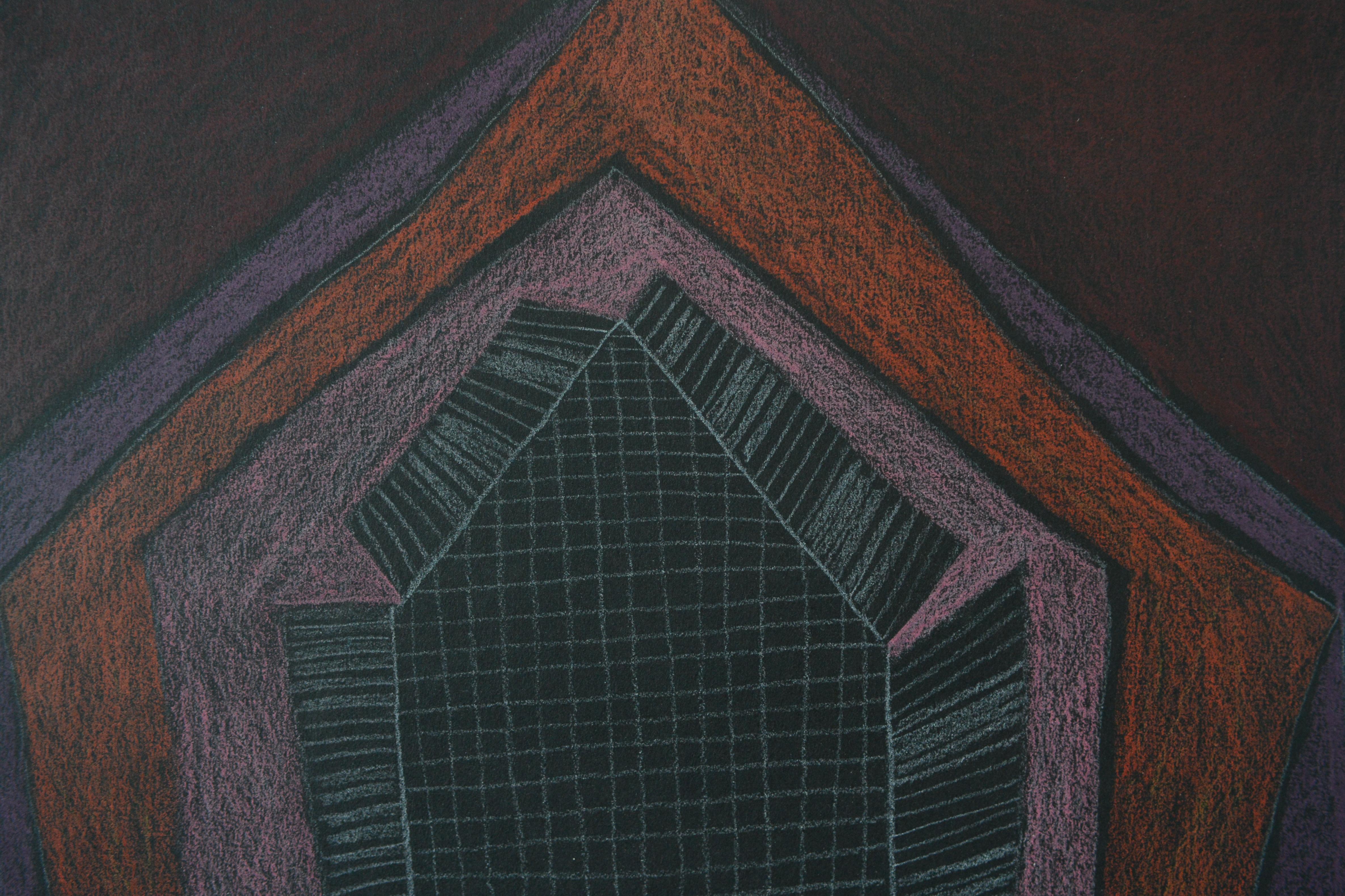 Opening Houses on Black 7, 2022. Coloured pencil on black paper, 20 x 20cm

Nicky Marais (b. 1962) is a Namibian artist, educator and activist. Marais is well-known for her abstract artworks created using a personal vocabulary of abstract forms and