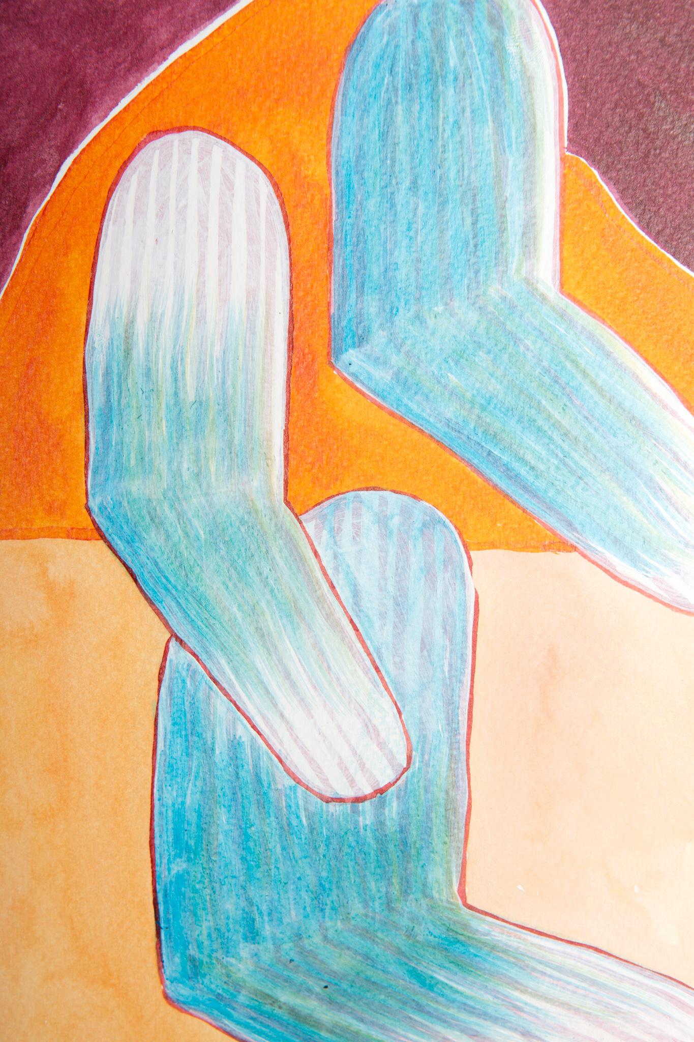 Still Waiting 3, Nicky Marais, Acrylfarbe auf 100 % Baumwollpapier (Abstrakt), Painting, von Nicky Marais 