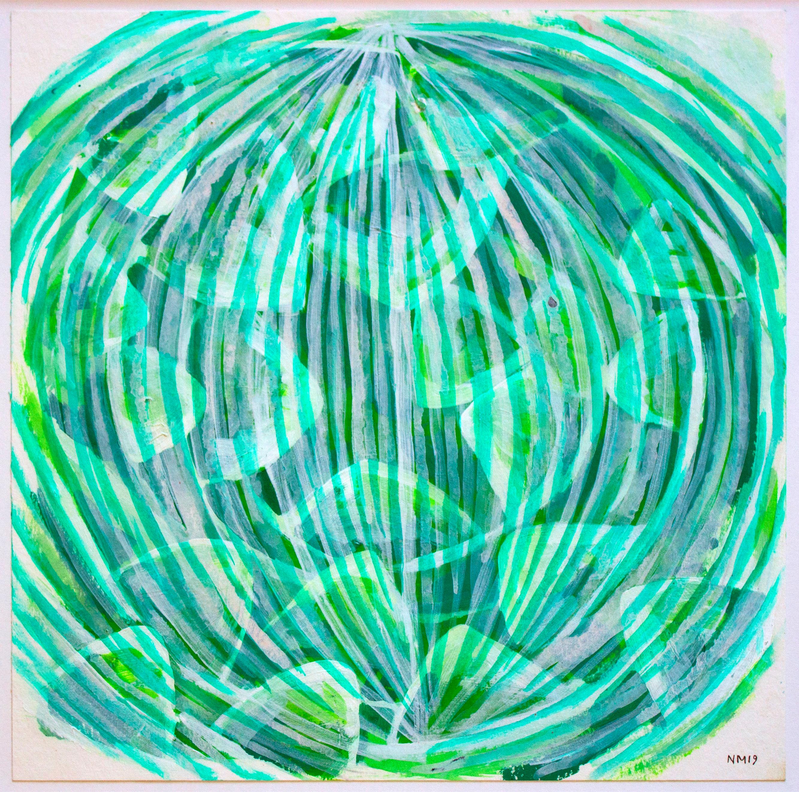 Abstract Painting Nicky Marais  - Unfolding 3, Nicky Marais, acrylique et encre sur papier, peinture abstraite, série