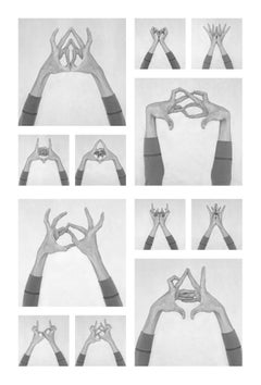 Set I, B&W Hands Photographs. From the Series Chiromorphose