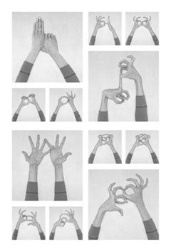 Set II, B&W Hands Photographs. From the Series Chiromorphose