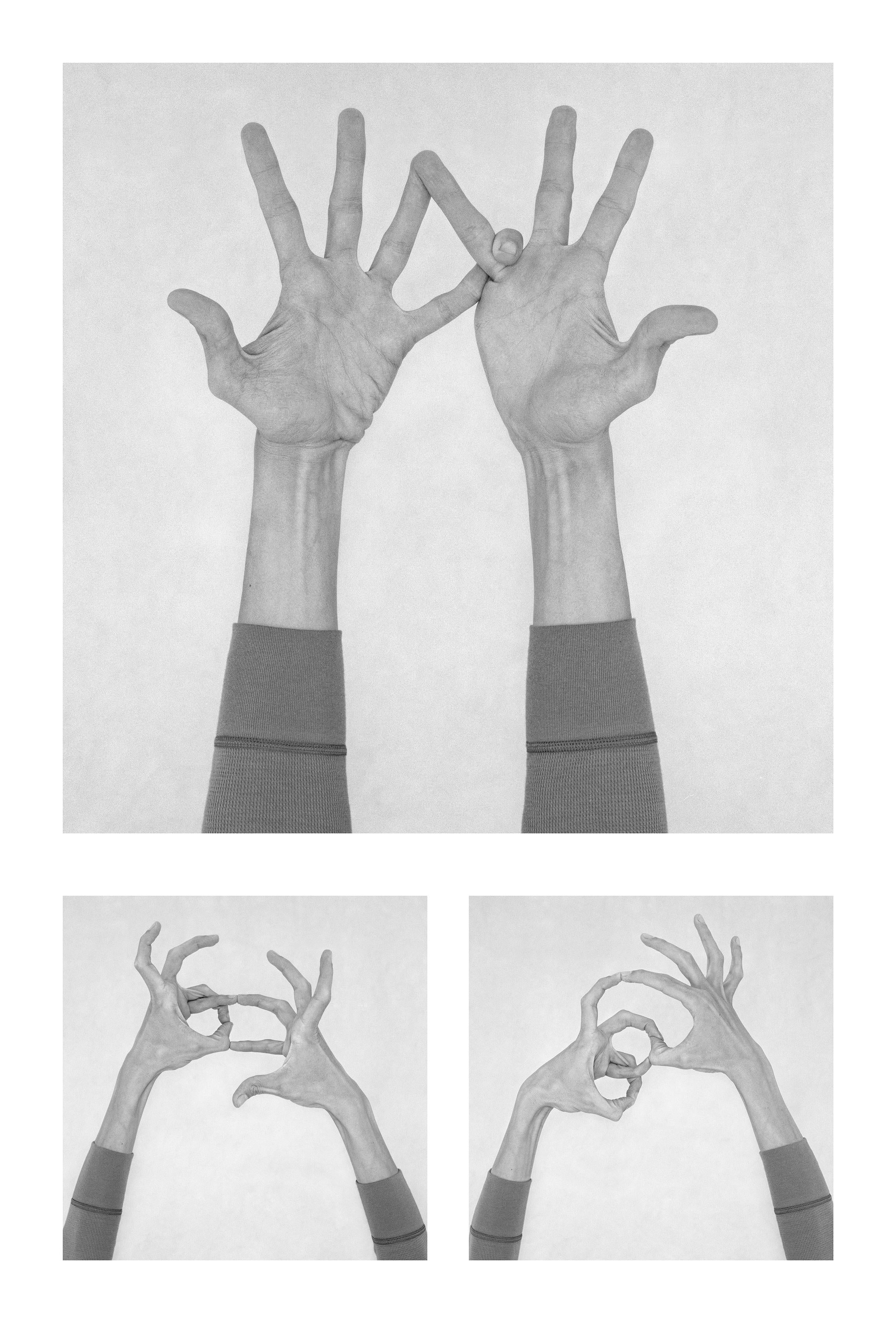 Nico Baixas / Gos-com-fuig Figurative Photograph - Untitled I, Untitled II, and Untitled XI, Hands. From the Series Chiromorphose