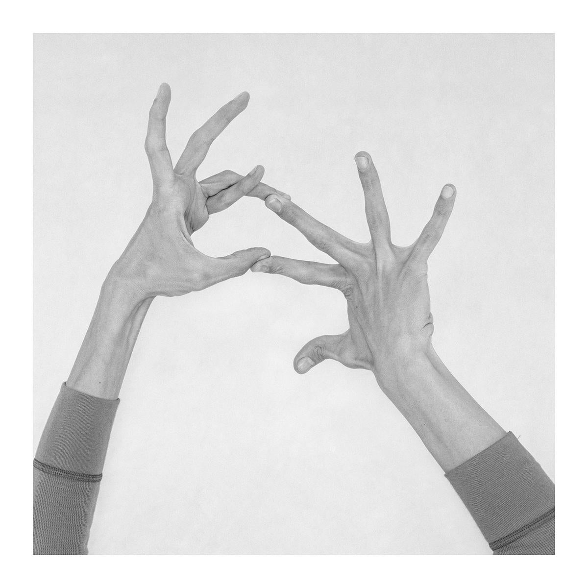 Nico Baixas / Gos-com-fuig Black and White Photograph - Untitled III. From the Series Chiromorphose.  Hands. Black & White Photography