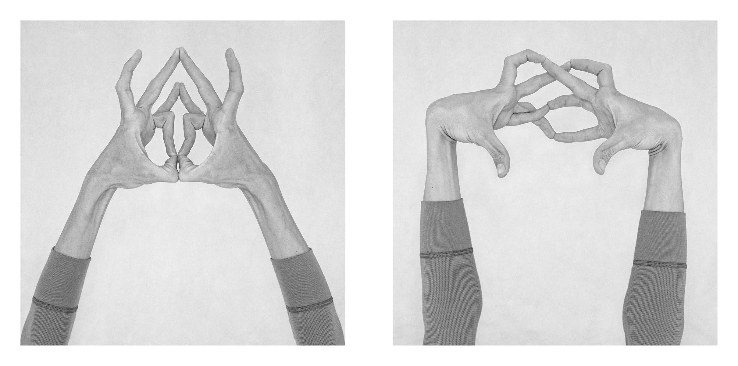 Ohne Titel XIII und ohne Titel XVI. Aus der Serie Chiromorphose. Schwarzweiß-Fotografie – Photograph von Nico Baixas / Gos-com-fuig