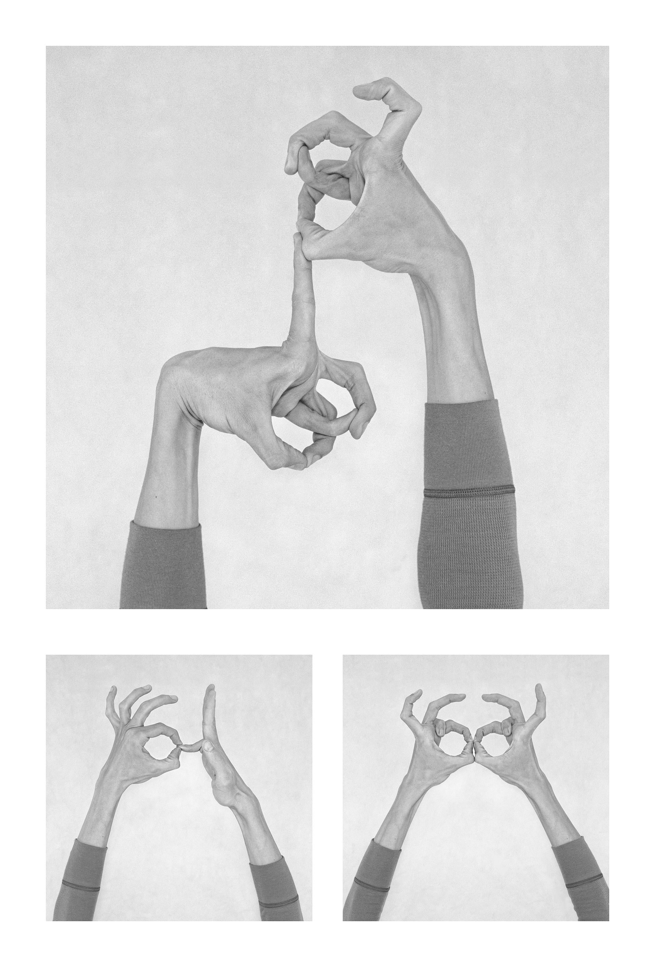 Nico Baixas / Gos-com-fuig Figurative Photograph - Untitled XIX, XX, and XXI. Hands  From the Series Chiromorphose. 