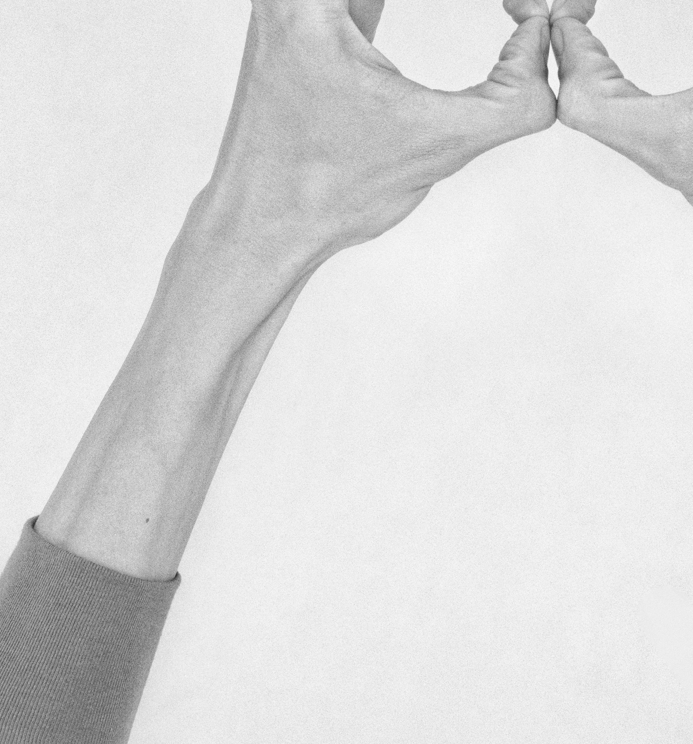 Ohne Titel XX. Aus der Serie Chiromorphose. Die Hände. Schwarzweiß-Fotografie (Grau), Black and White Photograph, von Nico Baixas / Gos-com-fuig