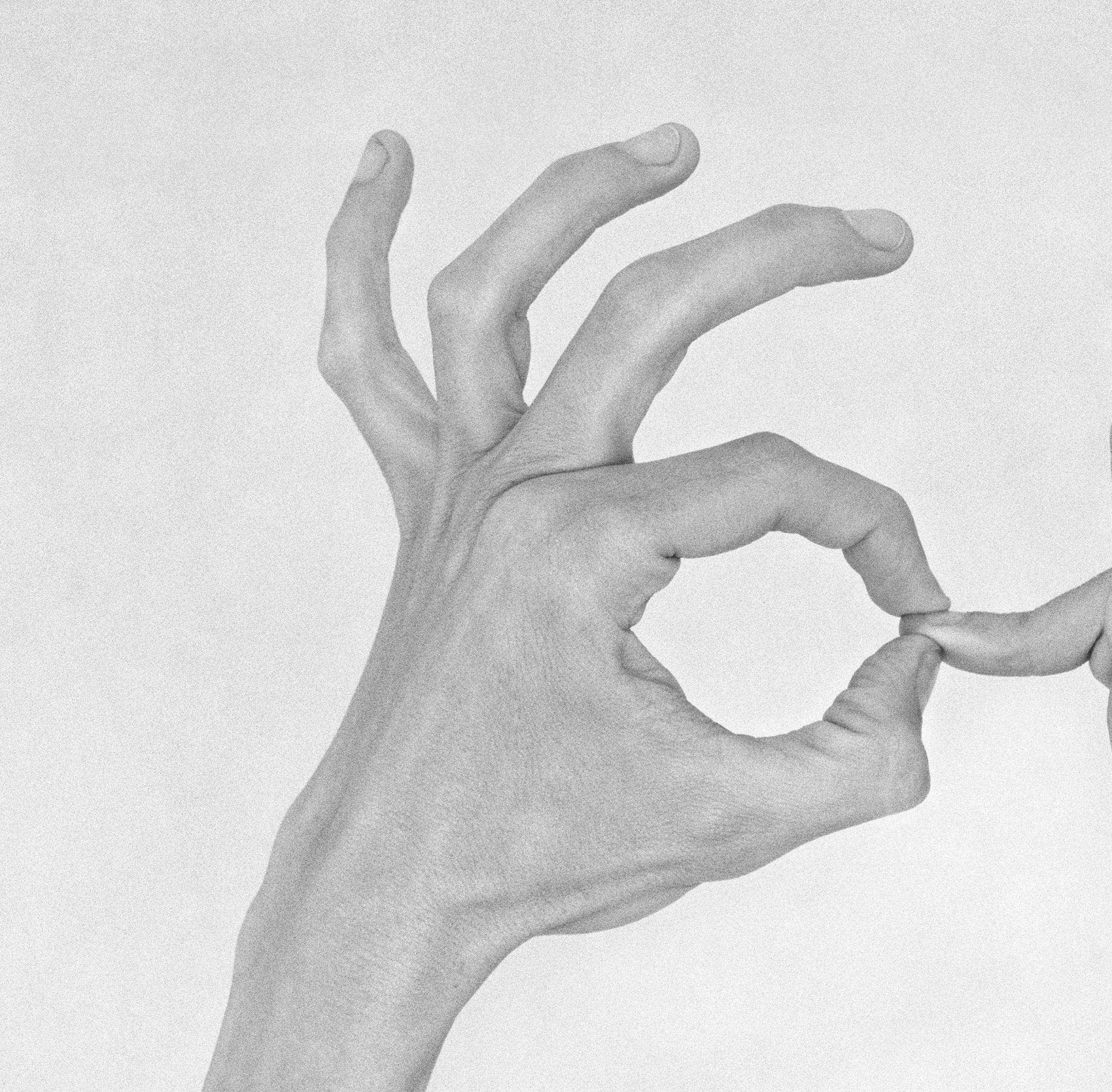 Ohne Titel XXI. Aus der Serie Chiromorphose. Die Hände. Schwarzweiß-Fotografie (Ästhetizismus), Photograph, von Nico Baixas / Gos-com-fuig