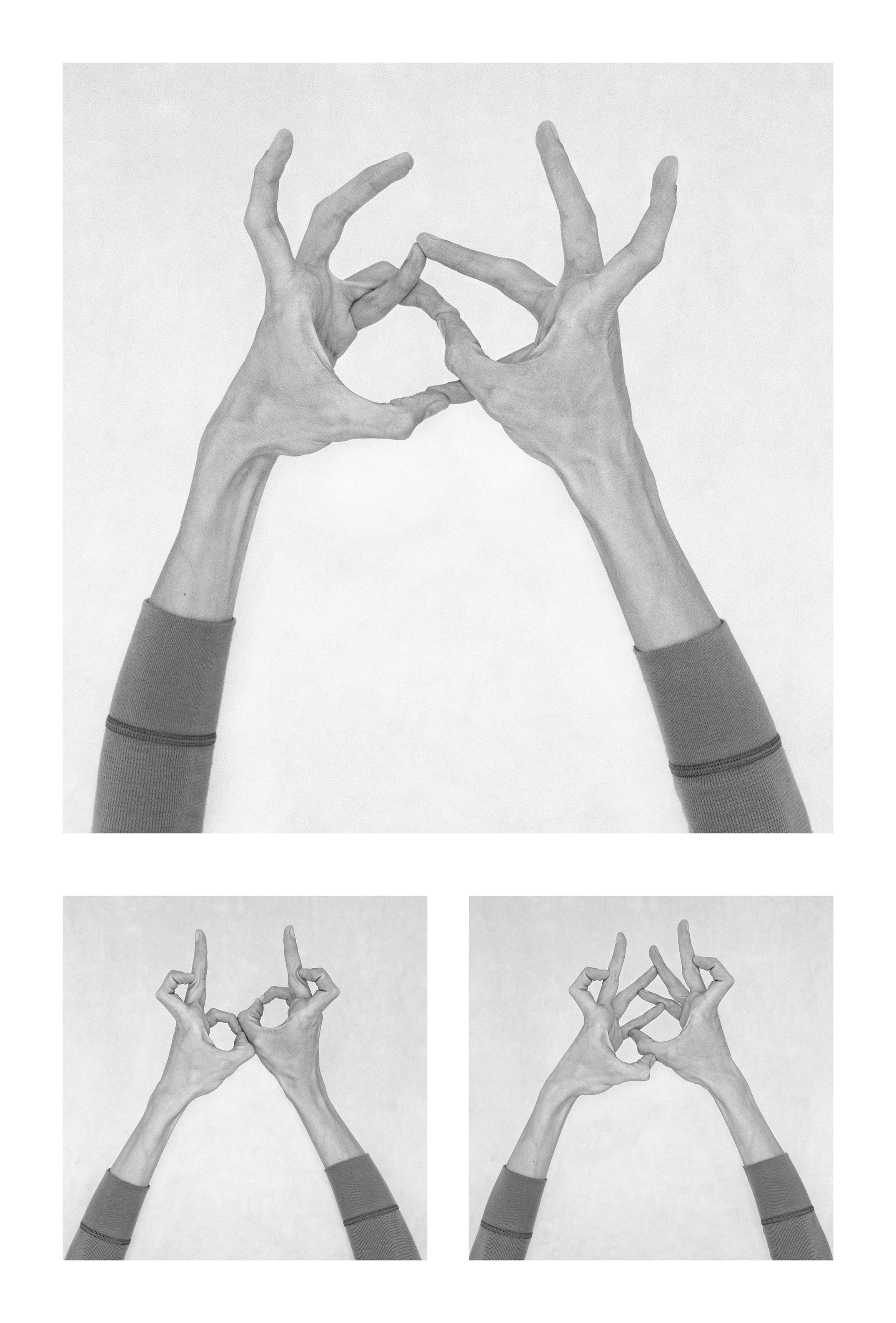 Nico Baixas / Gos-com-fuig Figurative Photograph - Untitled XXIII, XXIV, and XXV. Hands  From the Series Chiromorphose. 