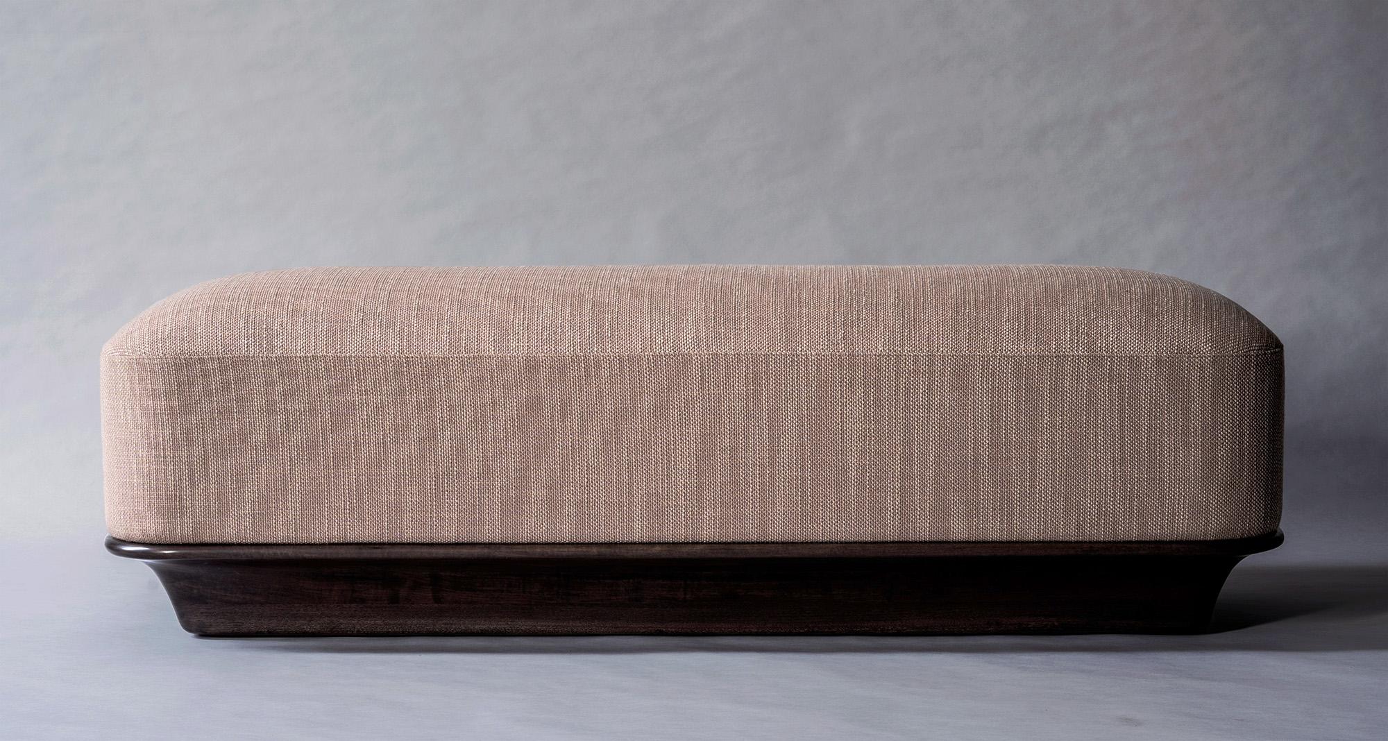 Nico Bench by DeMuro Das in Solid Walnut In New Condition For Sale In New York, NY