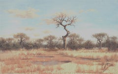 Nico Coetzee - 1988 Óleo, Paisaje sudafricano
