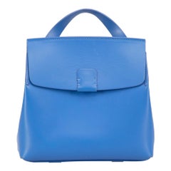 Nico Giani Electric Blue Leder Medium Rucksack