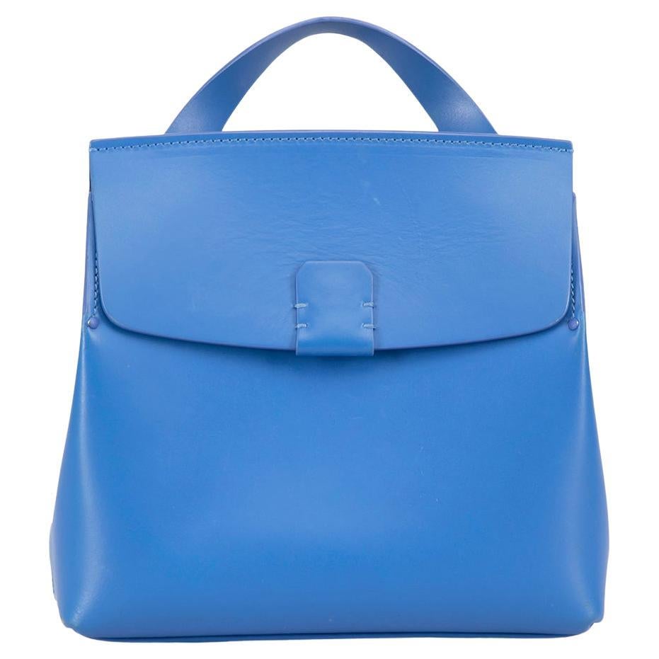 Nico Giani Electric Blue Leather Medium Backpack For Sale