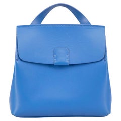 Nico Giani Electric Blue Leather Medium Backpack