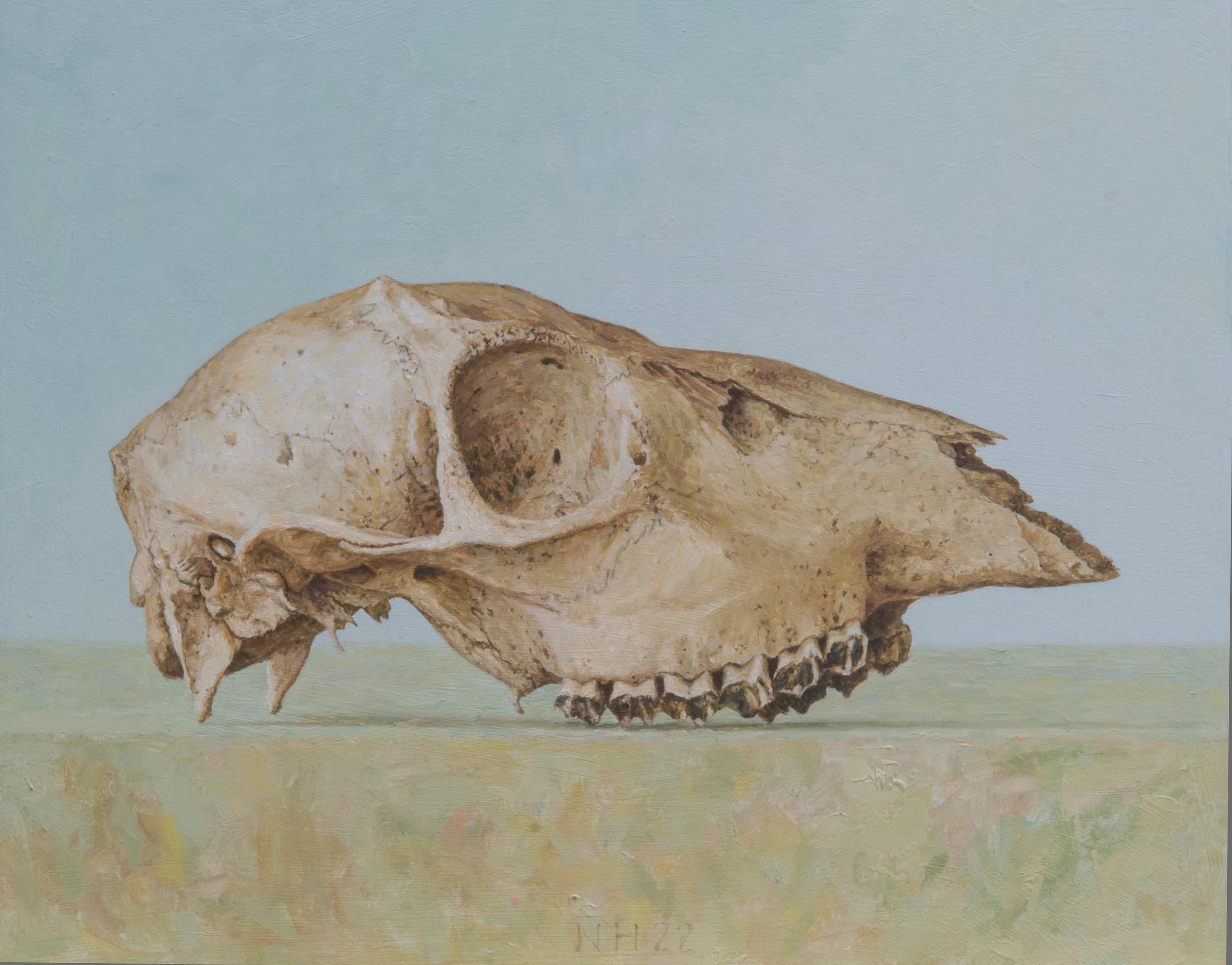 Zeitgenössisches niederländisches Gemälde eines Skeletts, ''''Archeological Find''