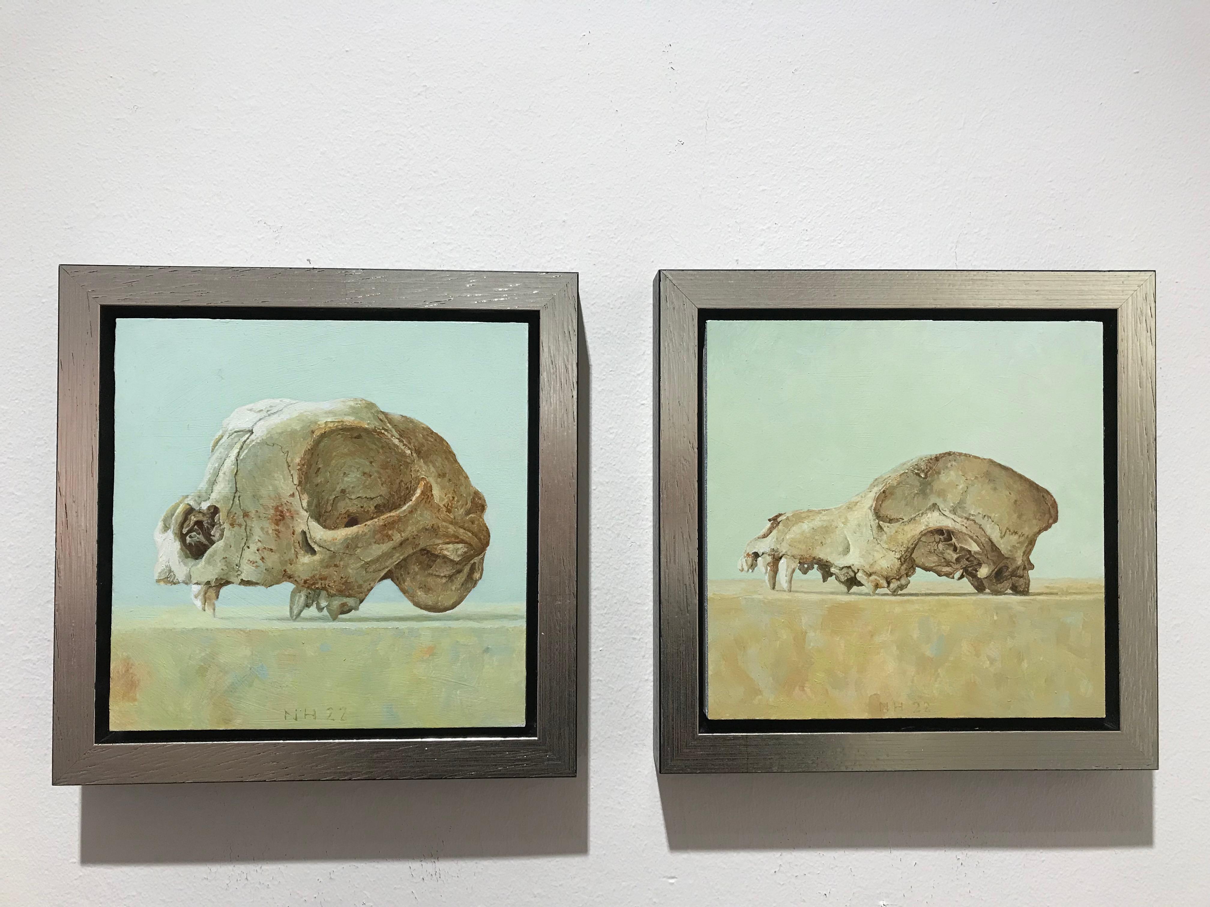 ''Reperto archeologico II'' Pittura olandese contemporanea di uno scheletro di cane in vendita 3