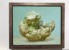 ''Cauliflower I'' Contemporary Dutch Still-life Painting of a Cauliflower