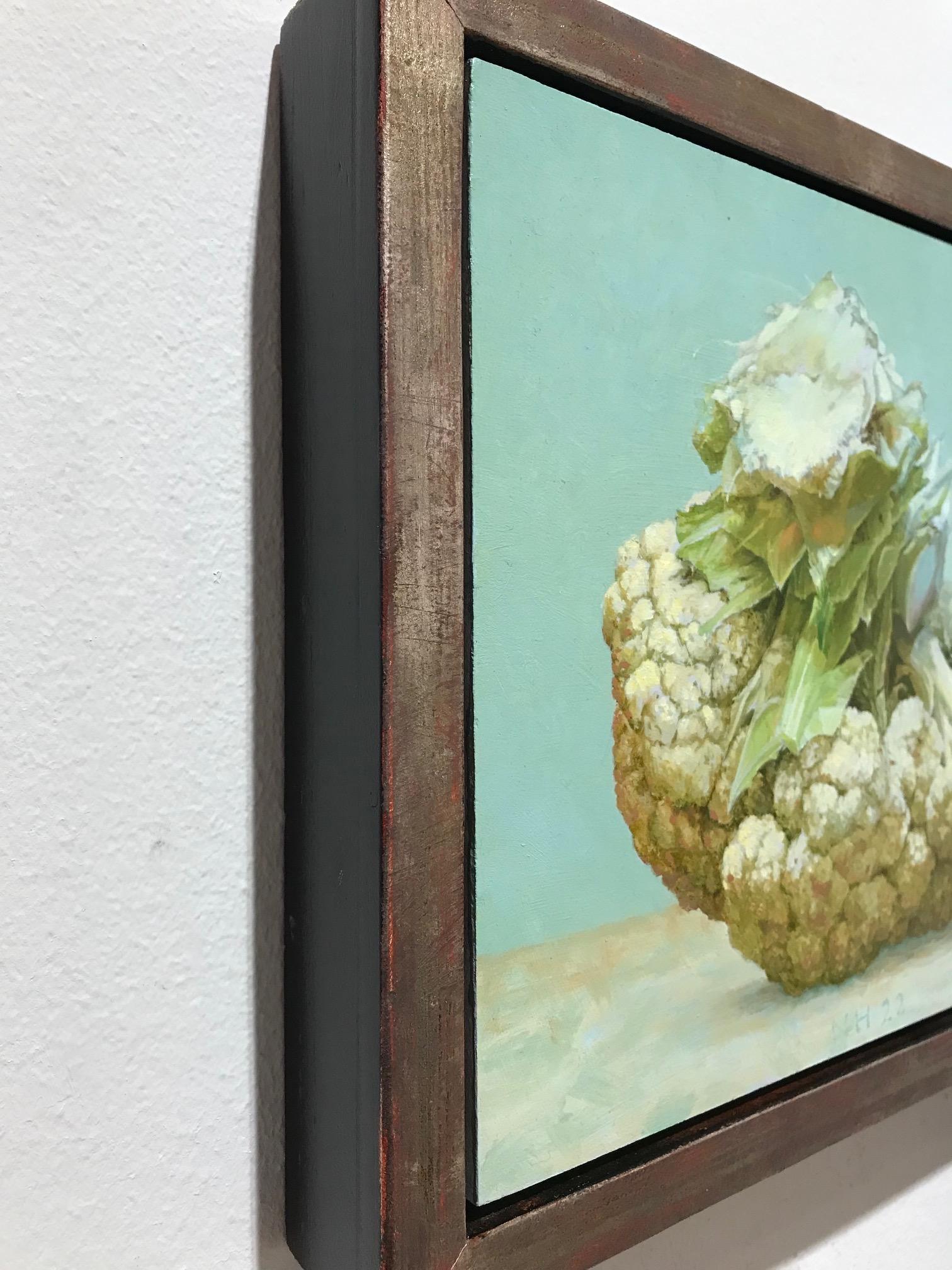 ''Cauliflower I'' Contemporary Dutch Still-life Painting of a Cauliflower For Sale 1