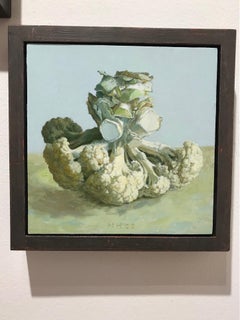 ''Cauliflower II'' Contemporary Dutch Still-life Painting of a Cauliflower