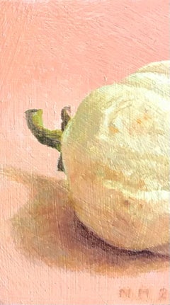 '''Eggplant'' Contemporary Dutch Miniature Still Life Painting of an Eggplant