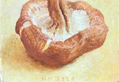 ''Shiitake'' Contemporary Dutch Miniature Still Life Painting of a Shiitake