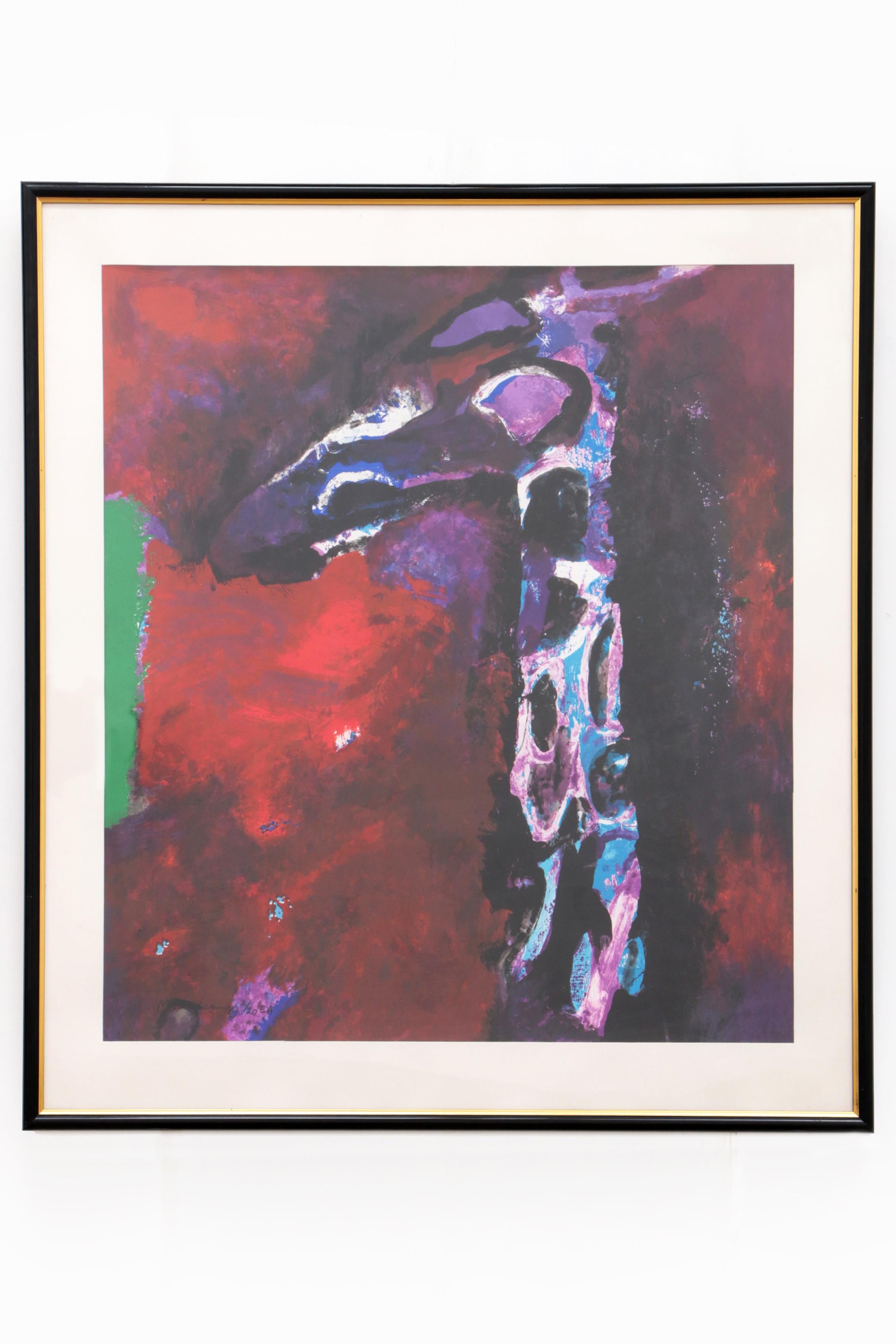 Dutch Nico Molenkamp painting Giraffe edition 2/20 (1920-1998) Netherlands For Sale