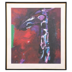 Nico Molenkamp painting Giraffe edition 2/20 (1920-1998) Netherlands