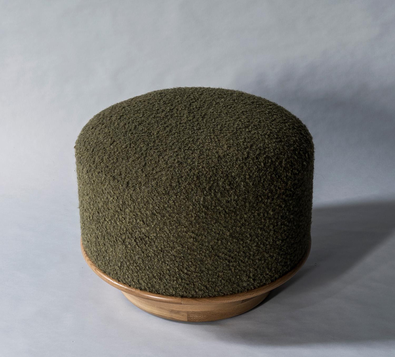 Nico Ottoman by DeMuro Das in Solid Natural Oak In New Condition For Sale In New York, NY