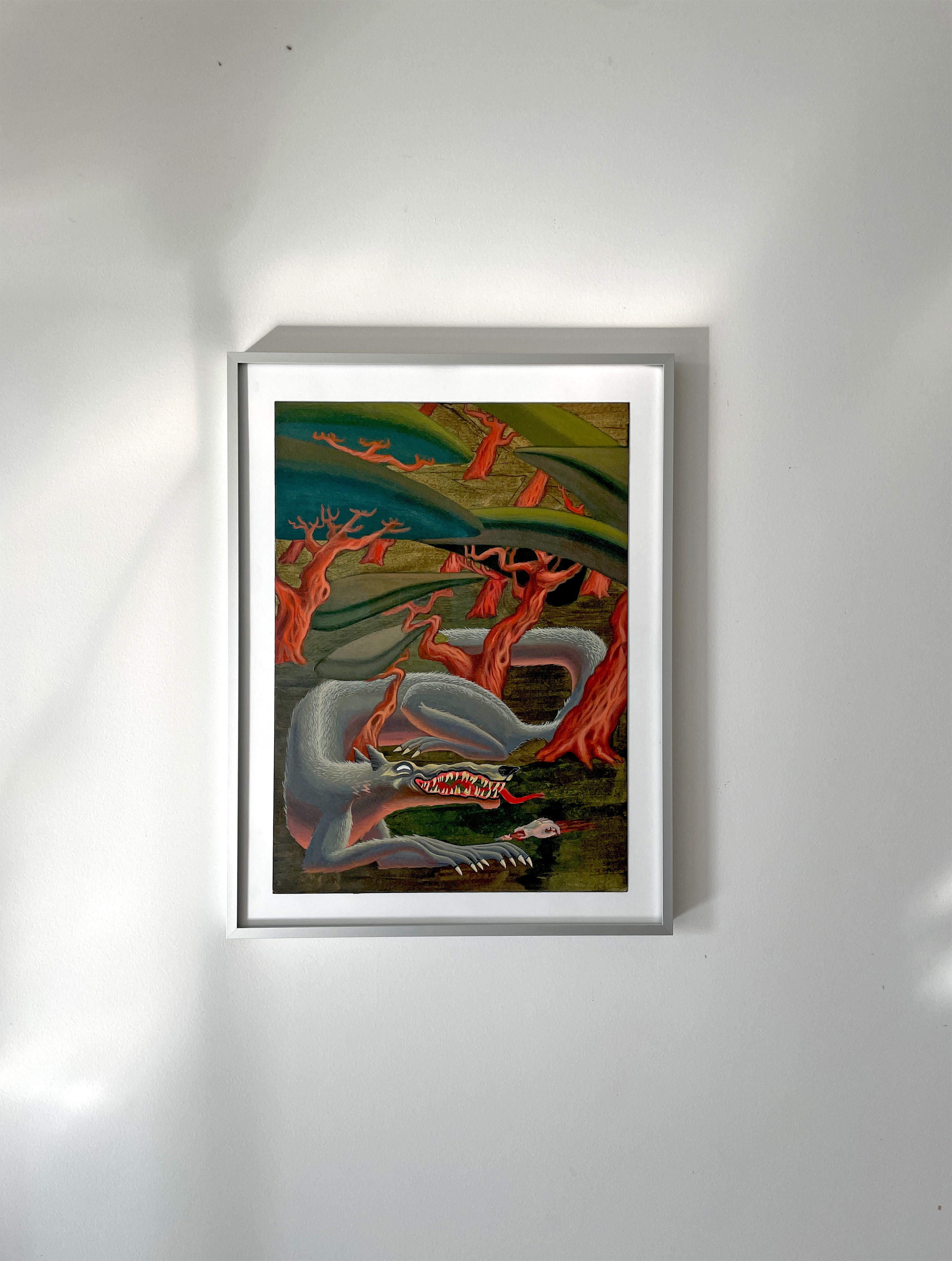 Dieses Acrylgemälde auf 400 g/m² Fabriano 