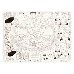 Nico Vascellari - Ohne Titel - Einzigartiges Werk - Marker auf Papier, 2002
