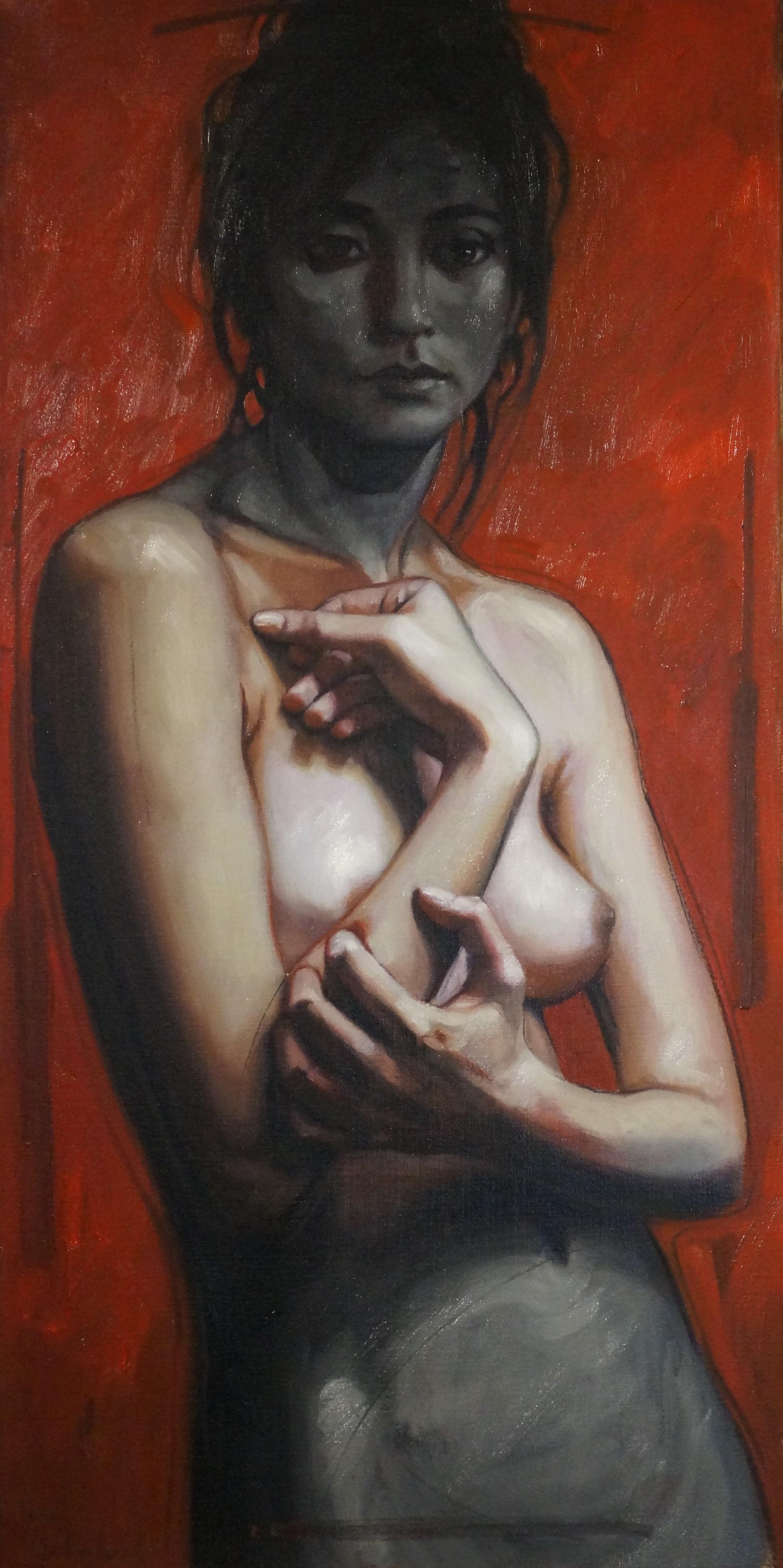 Nico Vrielink Nude Painting – Männlicher Akt, Jeane