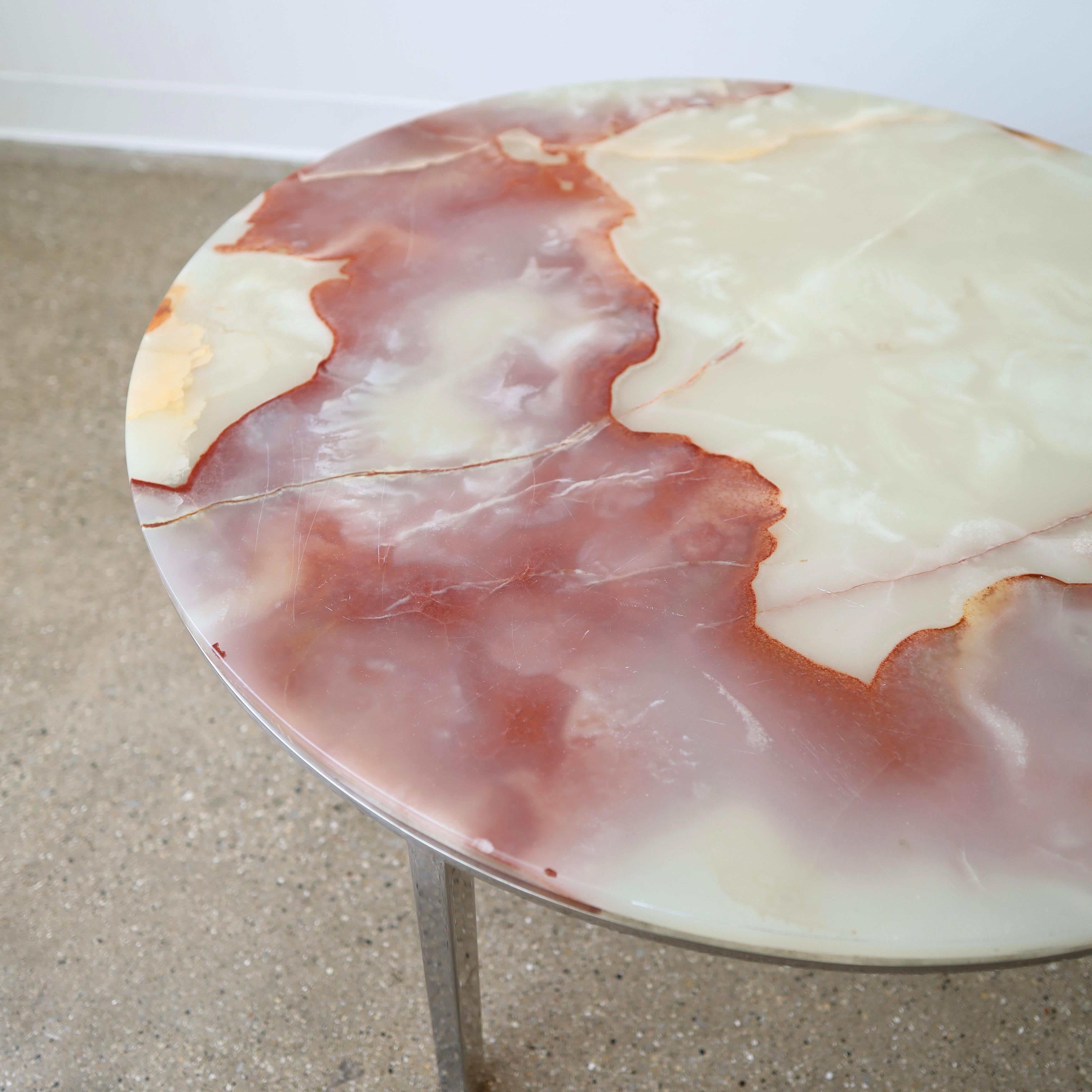American Nicos Zogrophos Onyx Coffee Table For Sale