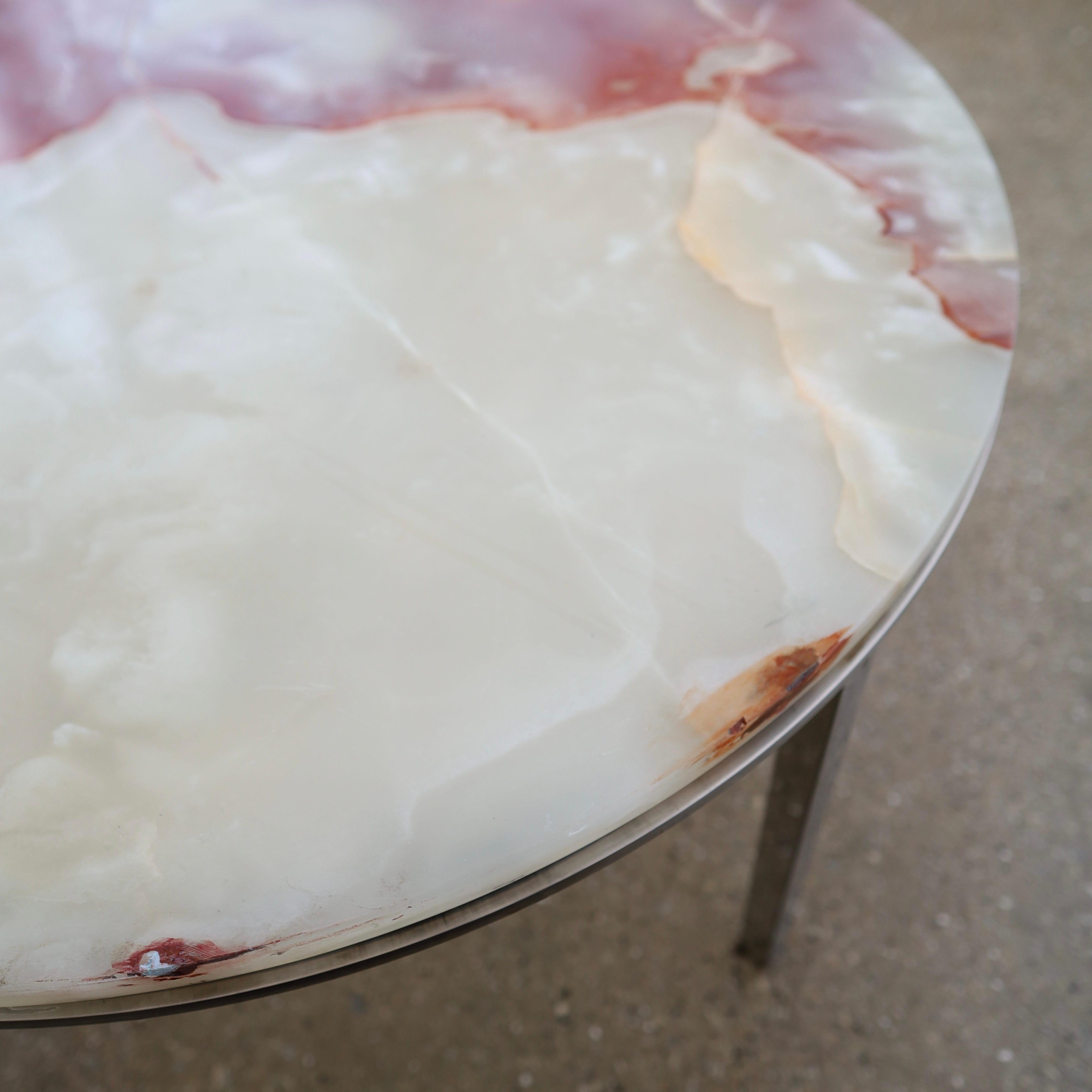 Late 20th Century Nicos Zogrophos Onyx Coffee Table For Sale