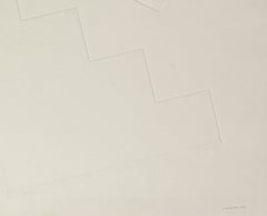 Structure - Original Etching and Embossing on Paper by Nicola Carrino - 1970