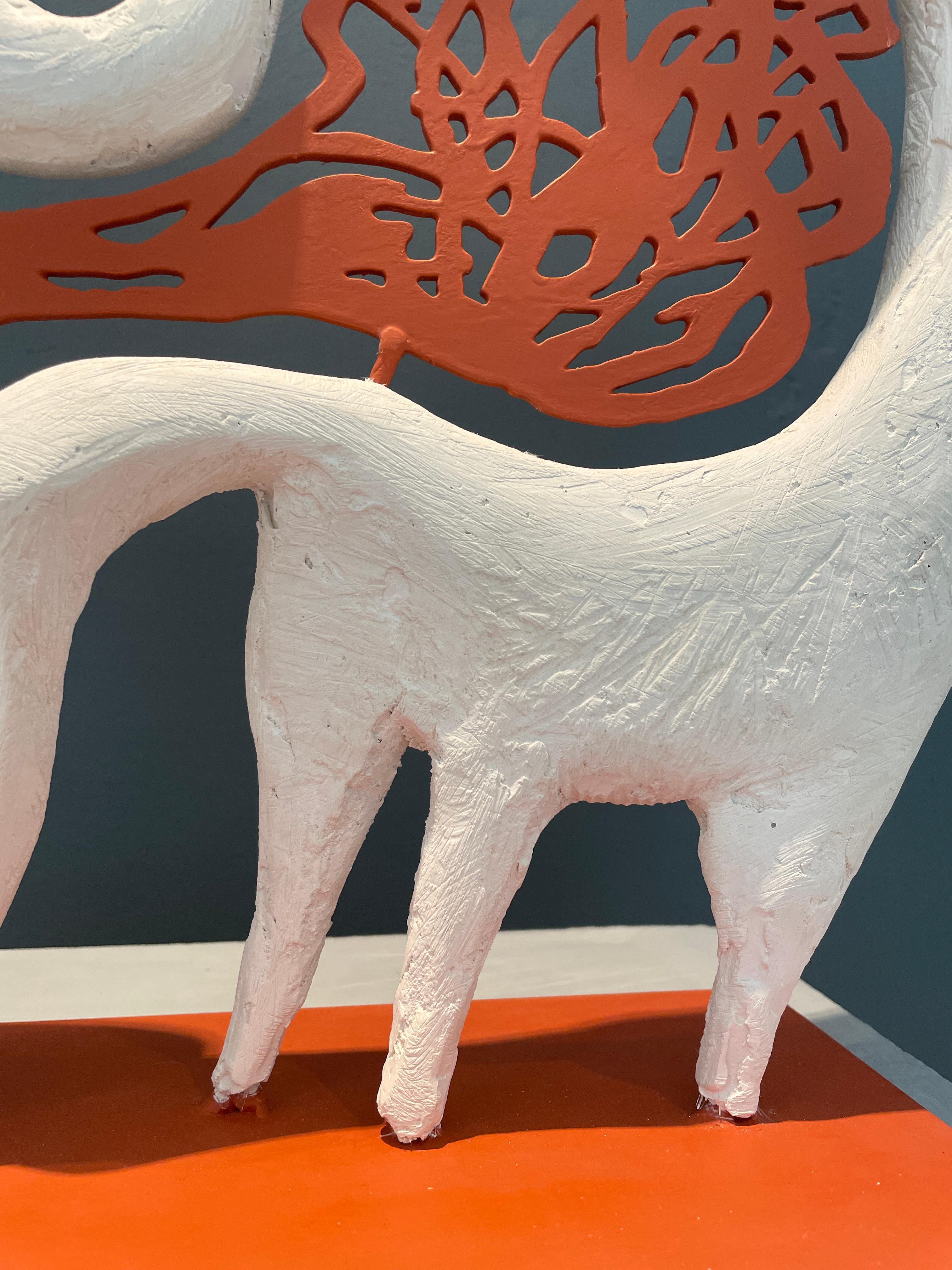 My Cat - Gray Abstract Sculpture by Nicola Cucchiaro