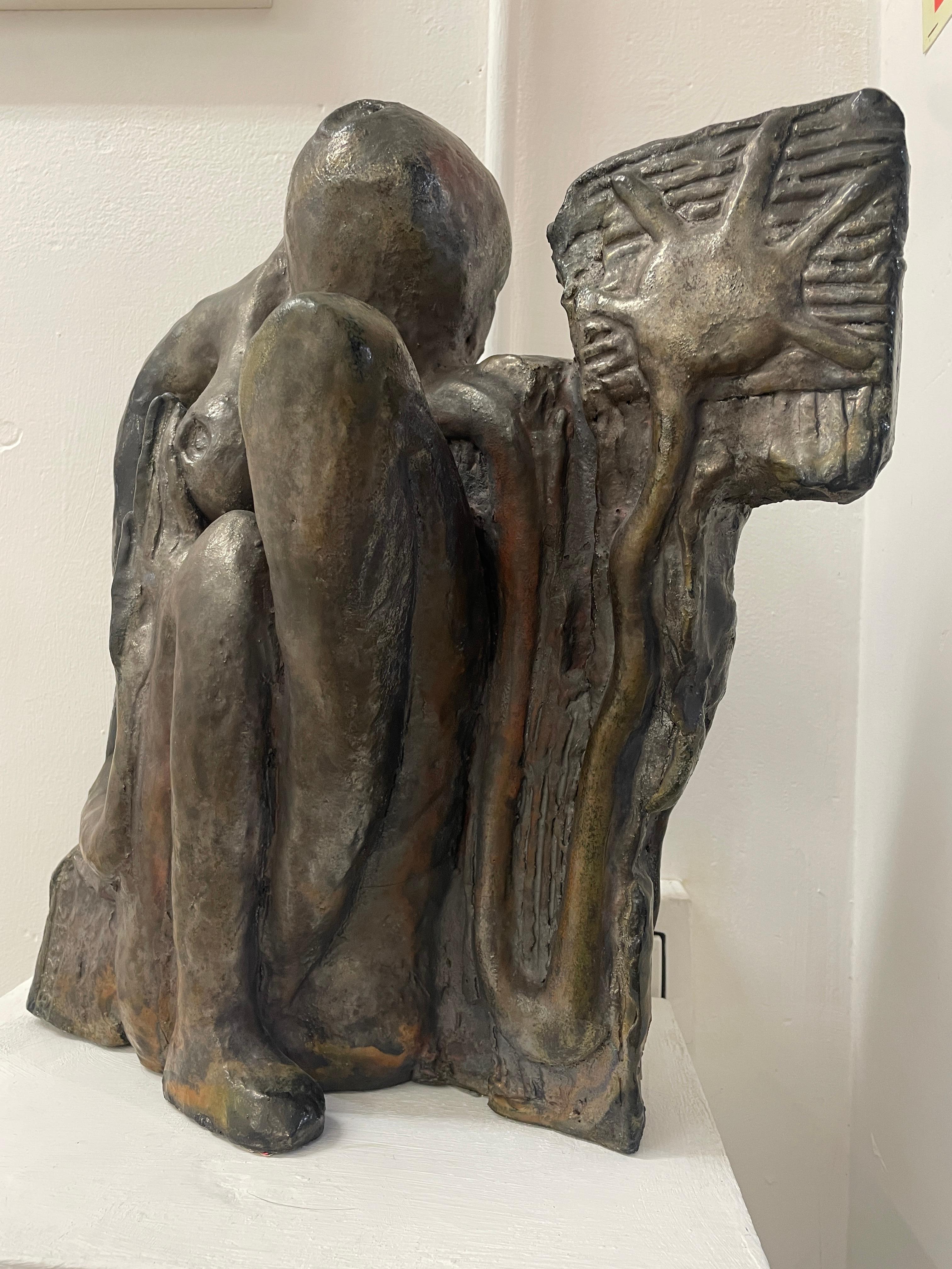 Untitled Raku Sculpture For Sale 5