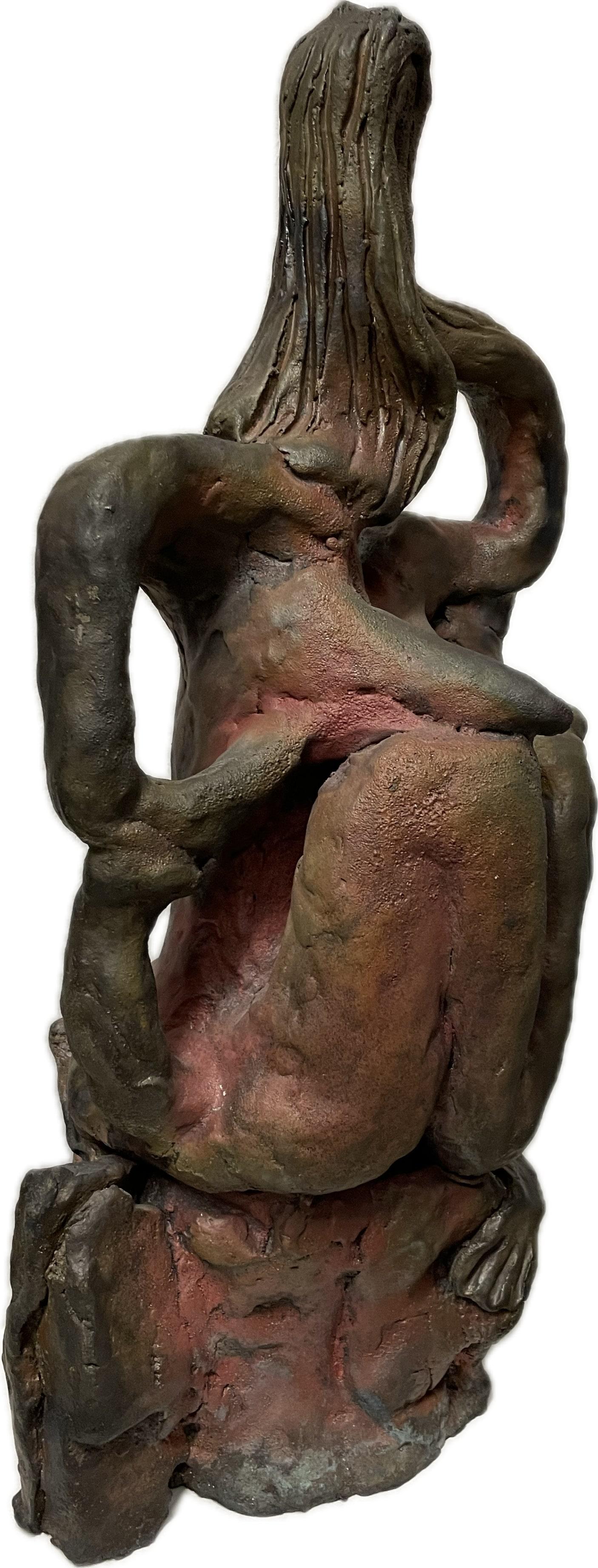 Scultura Raku II senza titolo - Figurative Sculpture Beige di Nicola Cucchiaro