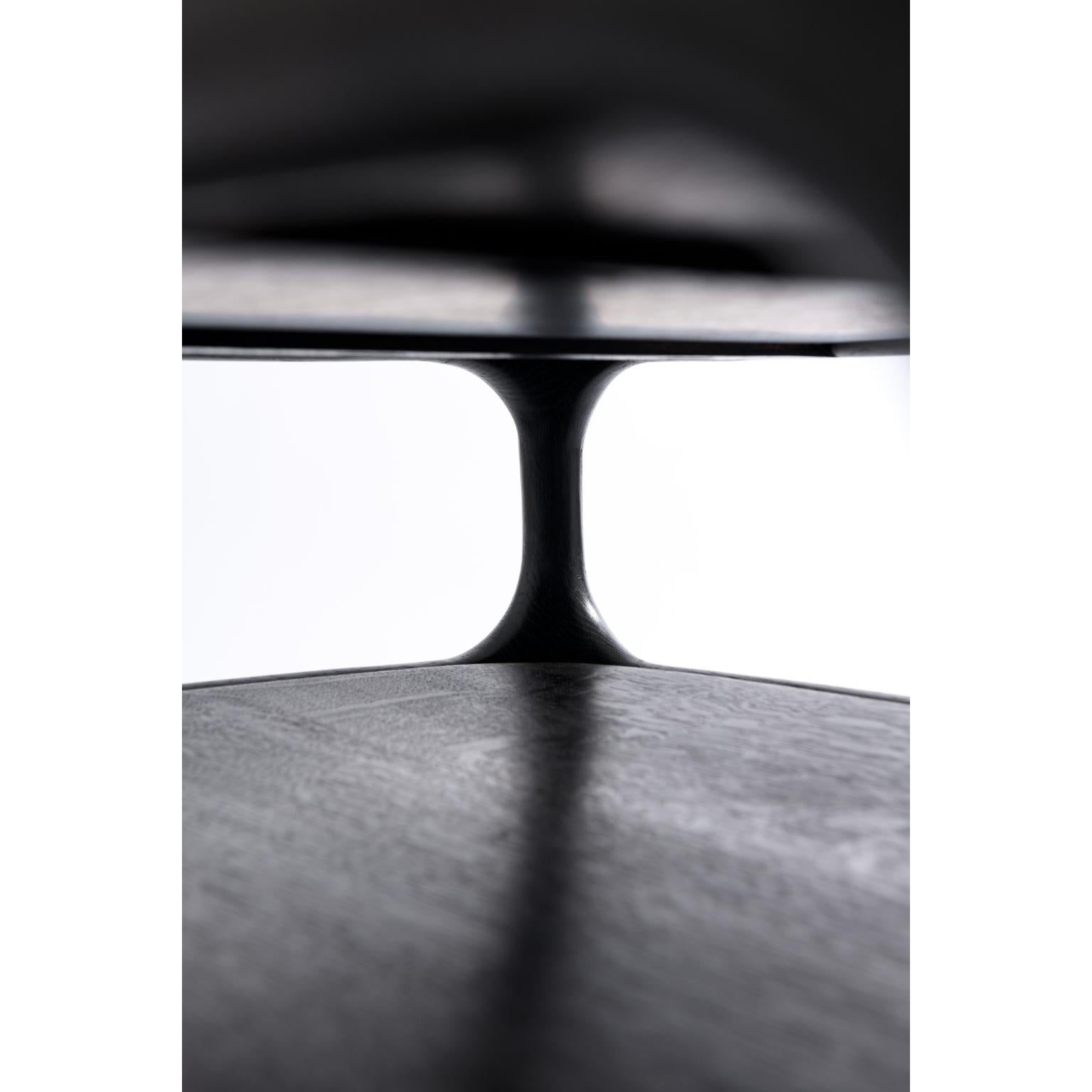 French Nicola Ebonized Oak Coffee Table by Atelier Blouberg For Sale
