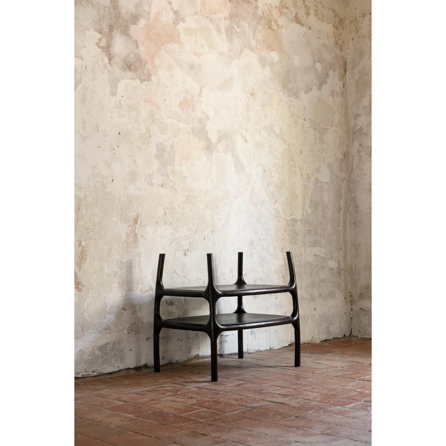 Nicola Ebonized Oak Coffee Table by Atelier Blouberg In New Condition For Sale In Geneve, CH