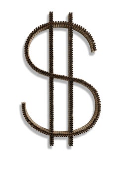 Nicola Evangelisti, Dollar, 2015, bullet installation, sculpture