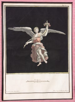 Grabados coloreados a mano del siglo XVIII de Frescos de Herculano por Nicola Fiorillo