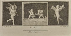 Amor in Pompeji- Fresco – Radierung von Nicola Fiorillo – 18. Jahrhundert